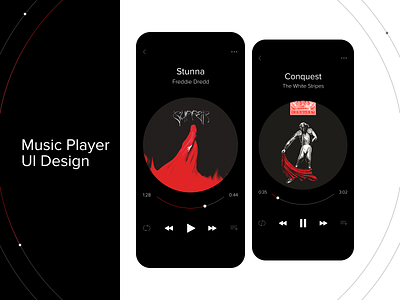 Music Player UI Design concept app app design concept design mobile music music app music player player ui ux