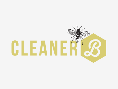 CleanerB Concept bee branding cleaning concept identity logo
