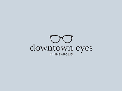 Final Downtown Eyes Logo eyeglasses eyewear optical sans serif serif simple