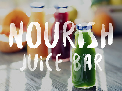 Nourish Juice Bar Logo Concept branding concept identity juice juice bar juice shop logo nourish