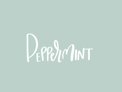 Peppermint Handletter Package Design card design hand drawn hand letter handlettered overlay simple