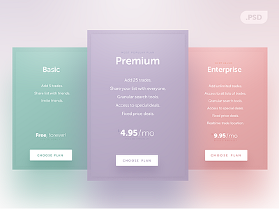 Pricing Freebie .PSD