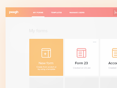 My forms WIP cards dashboard forms grid kalman light magyari new peachy template