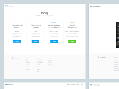 SCSN Pricing and Contact clean contact flat icons kalman light location magyari page plans pricing