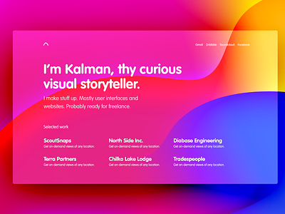 Portfolio Hero Free PSD by Kálmán Magyari on Dribbble