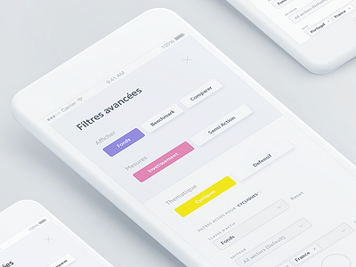 Advanced filters advanced app clean design filters finance input ios kalman light magyari select