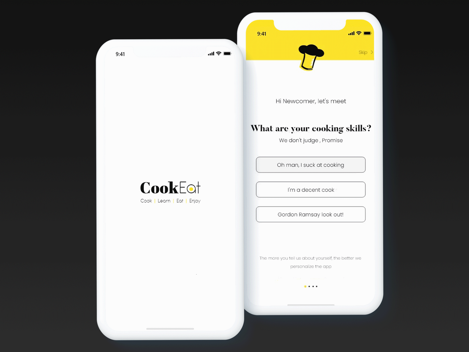 CookEat- Onboarding animation app design illustration illustrator logo minimal ui ux