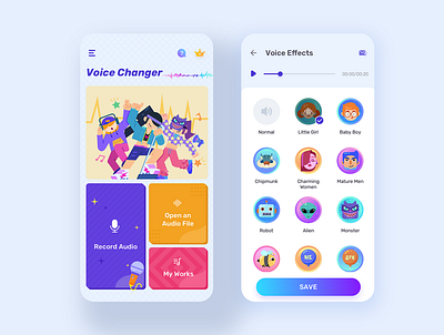 Voice Changer APP app illustration ui