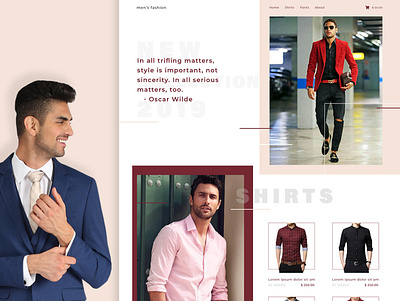 Men's fashion - Landing page design design figma landing photoshop ui uiux ux web webdesign