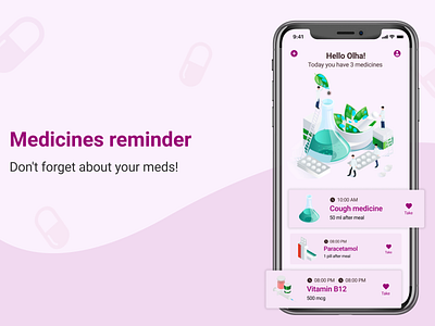 Medicines reminder design figma ui uiux