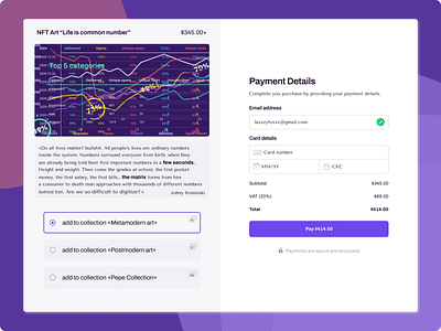 Checkout payment method