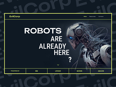EvilCorp / company website that sells AI
