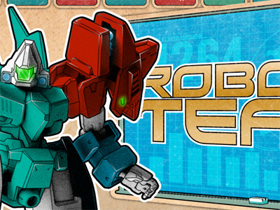 Robo Teacher illustration infographic robots school teaching texture