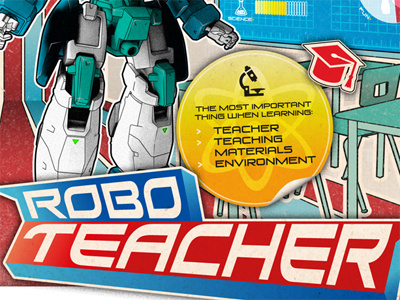 Robo Teacher Update cisco illustration infographic robot school teaching texture