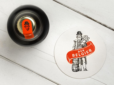 Der Belgier beer beer branding branding branding and identity coaster coaster design design graphic design illustrated illustration logo logo design logodesign tgs thegraphicsociety typography