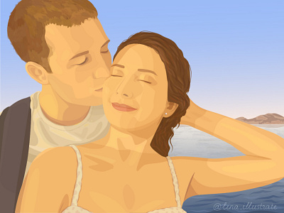 Love adobe illustrator illustraion love portrait sea vector vector illustration