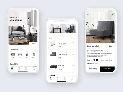 App concept for furniture store