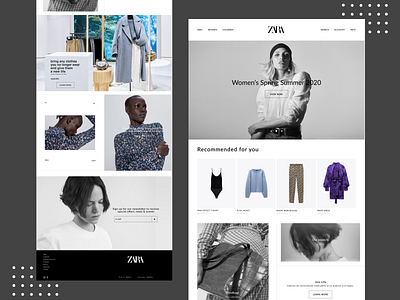 Zara concept branding catalog clothe clothes concept design desktop ideas landing ui web website woman zara