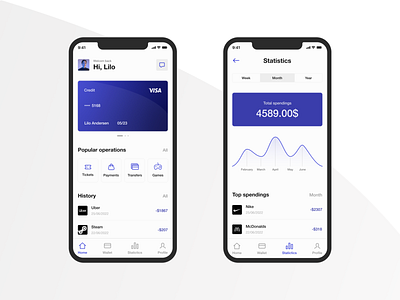 Concept for banking app app application banking concept design ideas mobile mobile design ui