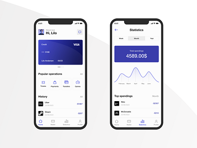 Concept for banking app