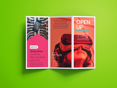 Open UP Tri-Fold Brochure android app branding brochure template creative design identity branding tri fold tri fold brochure typography