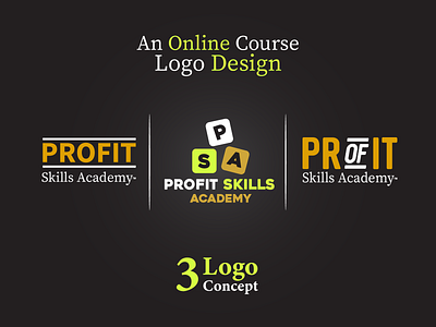 Profit Skills Academy academic branding creative design logo modern logo unique logo