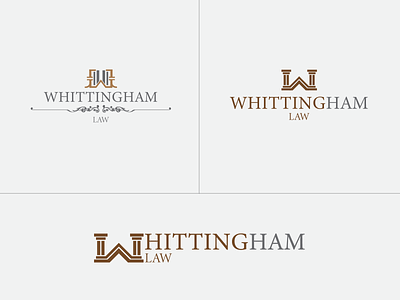 Whittingham Law branding creative design elegant law firm logo logo modern logo professional logo typogaphy