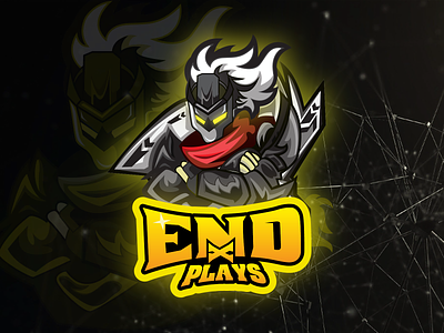 ENDxPlays armor caricature character game design gaming logo logo mascot mascot character