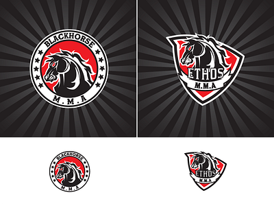 Blackhorse MMA branding creative design custom logo emblem logo identity branding logo modern logo