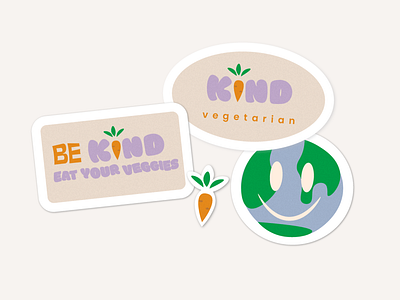 Be Kind - Vegetarian restaurant brand design brand identity branding design graphic design identity illustration logo designer stickers typography website