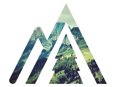 Logo concept #1 branding logo mountain negative tree