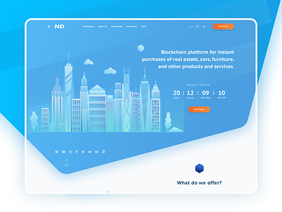 Webdesign for ND Invest ICO Campaign