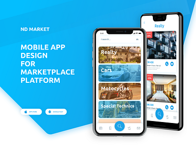 UI design for ND MARKET marketplace plarform