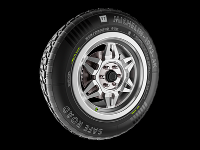 Tire Model - Safe Road 3d 3dmodel blender cinema4d graphic design