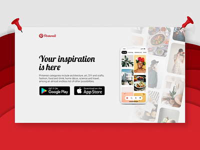 Pinterest - First screen concept app first screen pinterest ui web design