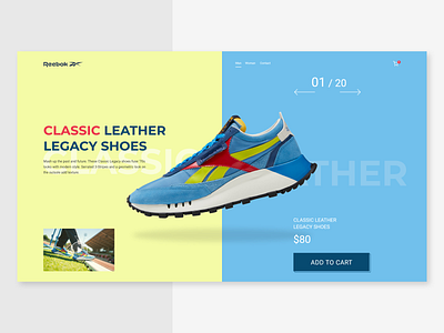 Reebok classic sneakers UI concept reebok reebok classic sneakers ui web page web store