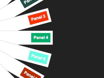 Panels aqua black green pantone red transforms transitions webkit white