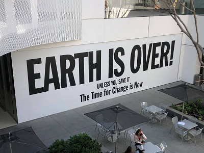 Earth is Over black campaign climate change john lennon museum white yokohama
