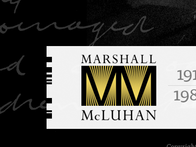 MM black gold gray marshall mcluhan perpetua tisa white