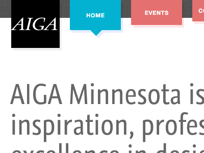AIGA Minnesota Concept aiga grid navigation statement typography