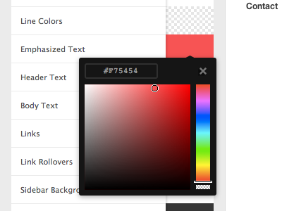 Customization Colorpicker