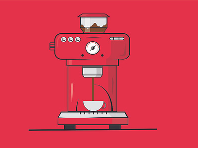 coffee machine coffee coffee cup coffeemachine design flat design flatdesign illustration