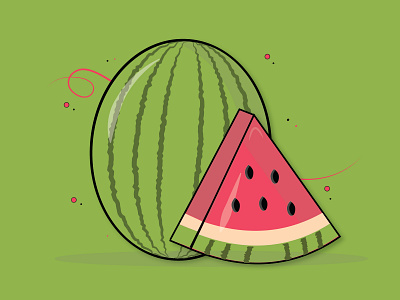 water melon creative design flat design flatdesign illustration vector watermelon