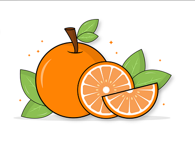 orange illusration art creative design flat design flatdesign graphic designer illustration orange oranges vector