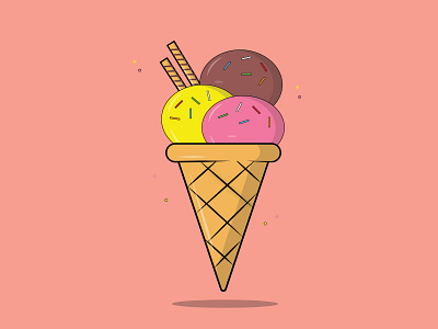 ice cream art creative design flat design flatdesign ice cream icon icone illustration vector vectorart