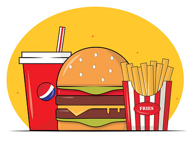 fast food creative fast food fast food menu flat design flatdesign illustration vector vectorart