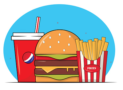 fast food design process creative design fast food fast food menu flat design flatdesign food foodie illustration vectorart