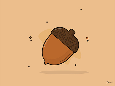 Acorn illustration design acorn illustration design creative design flat design flatdesign graphic design illustration vector vectorart