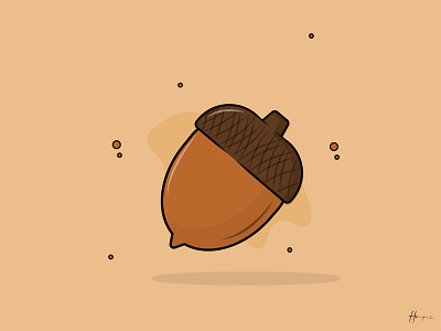 Acorn illustration design