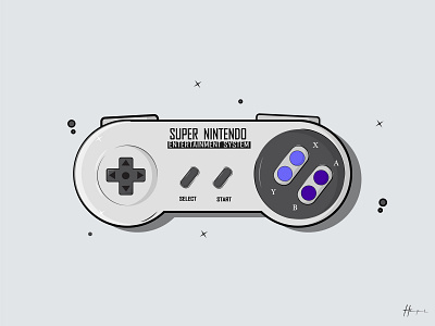 super nintendo illustration design